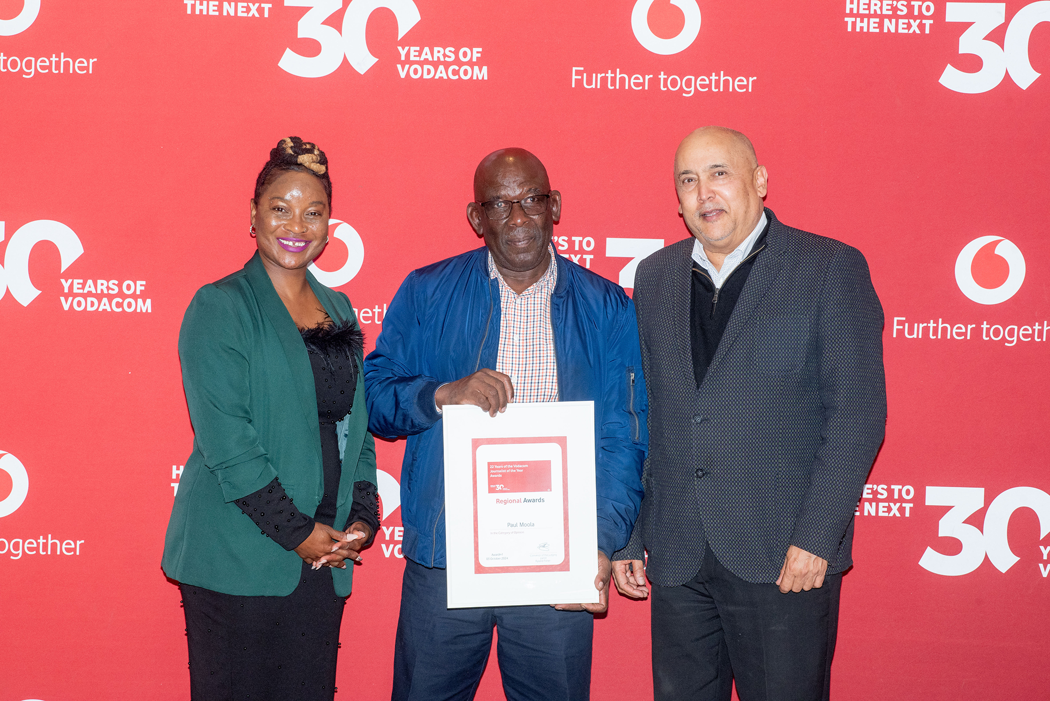 Free State, Northern Cape, North West and Limpopo regional winners for the 2024 Vodacom Journalist of the Year Awards