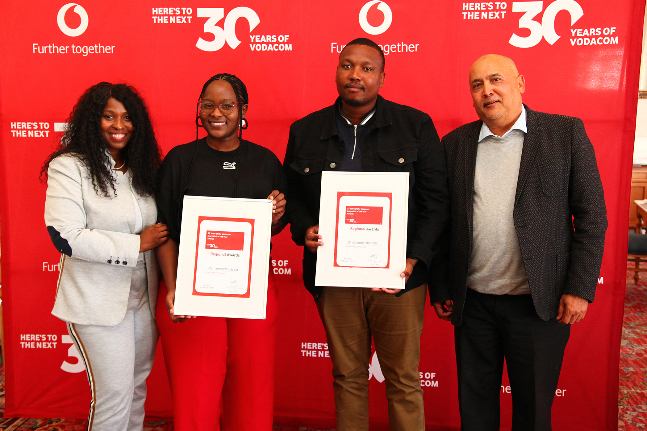 Gqeberha regional winners for the 2024 Vodacom Journalist of the Year Awards