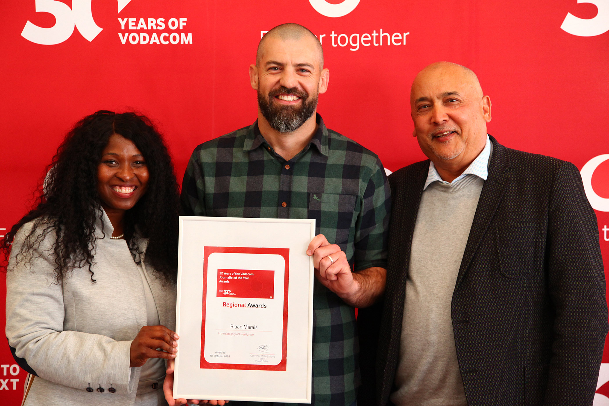 Gqeberha regional winners for the 2024 Vodacom Journalist of the Year Awards