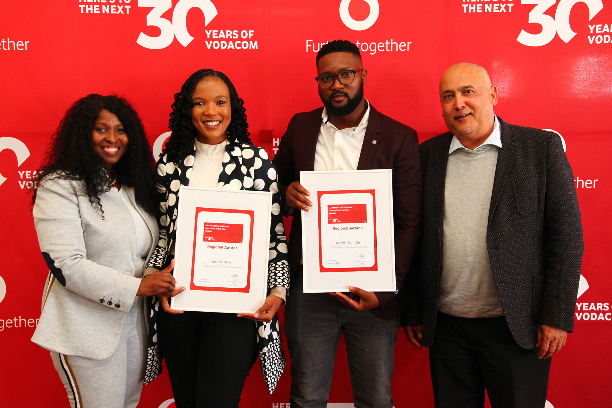 Gqeberha regional winners for the 2024 Vodacom Journalist of the Year Awards