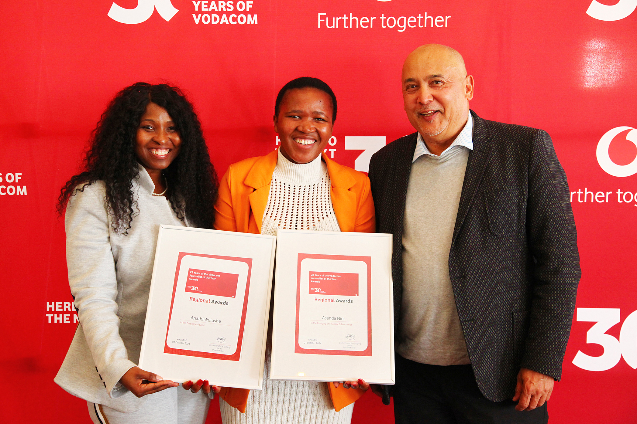 Gqeberha regional winners for the 2024 Vodacom Journalist of the Year Awards