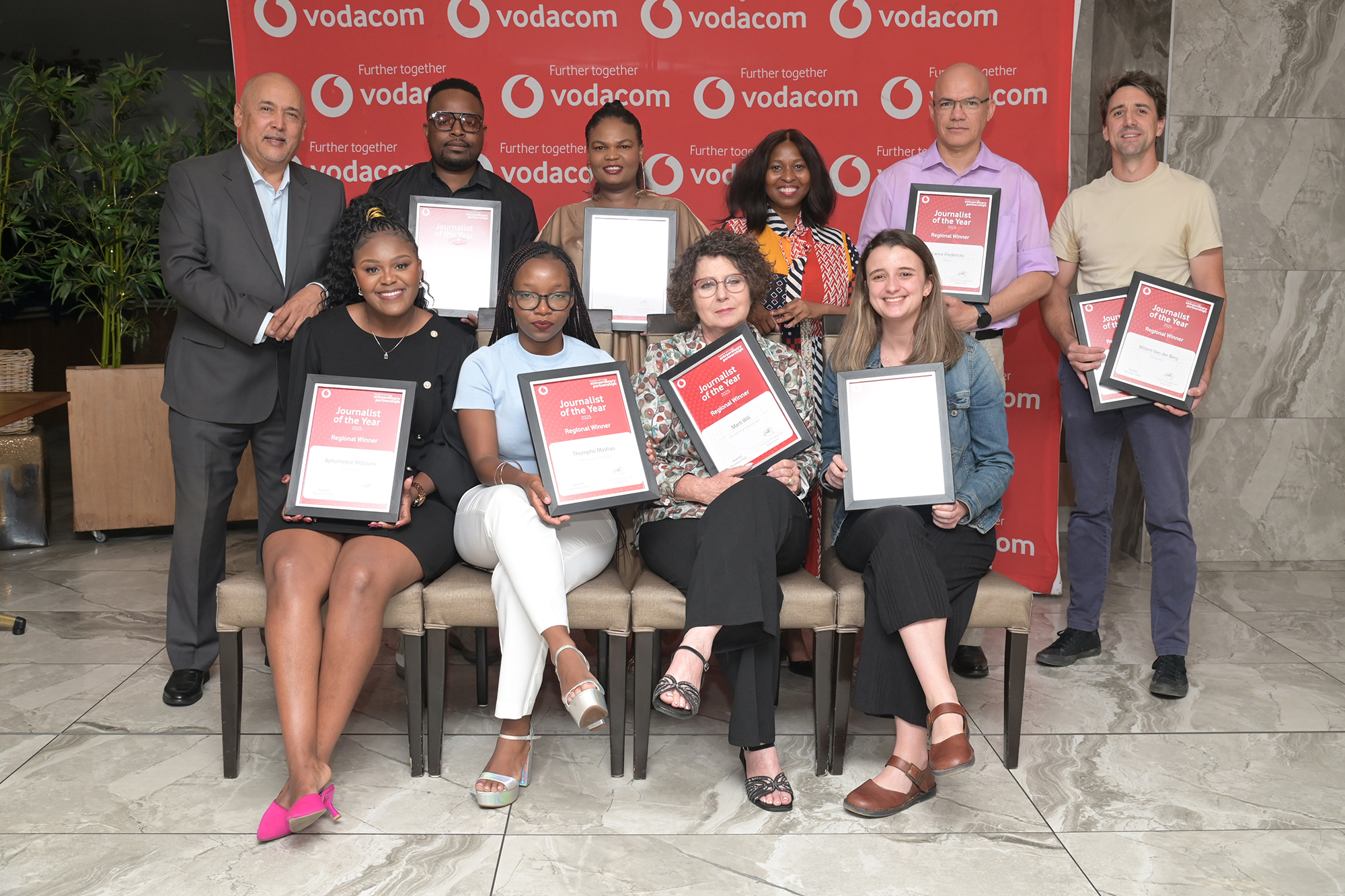 Free State, Northern Cape, North West and Limpopo regional winners for the 2025 Vodacom Journalist of the Year Awards announced