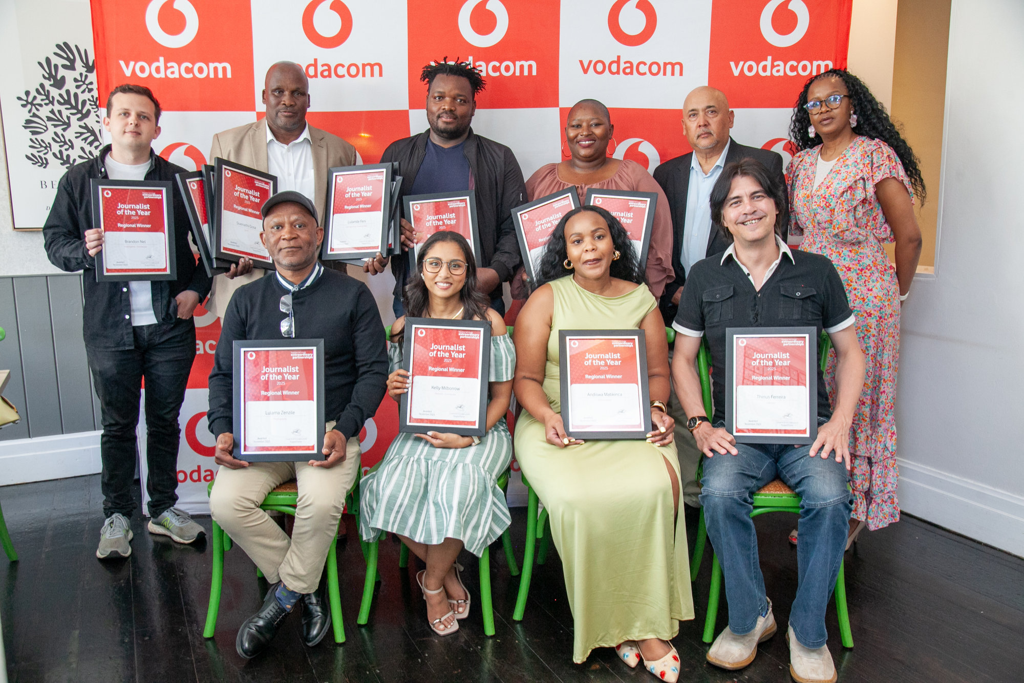 Eastern Cape regional winners for the 2025 Vodacom Journalist of the Year Awards